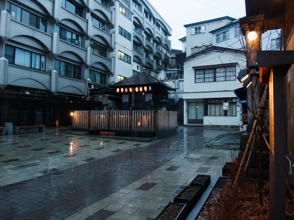 Jizo no Yu, an outside hot spring in Kusatsu Onsen、Gunma,Japan