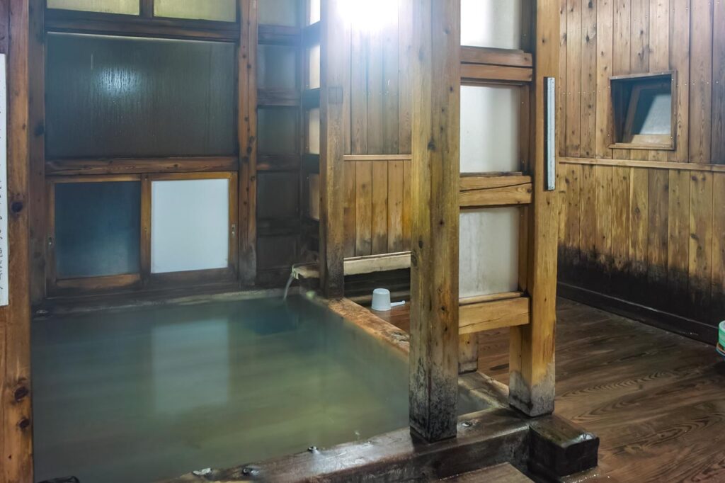 Shirahata no yu ,one of the outer baths in kusatsu onsen,gunma,japan