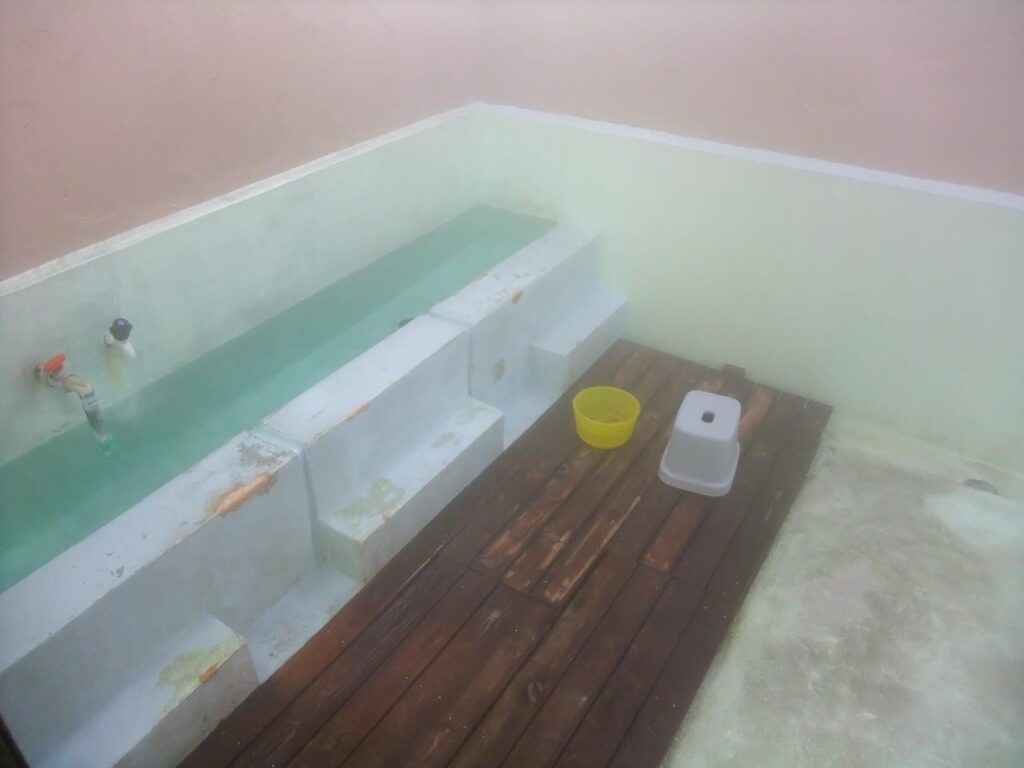 Choei no yu ,one of out-baths in Kusatsu onsen,Gunma,Japan