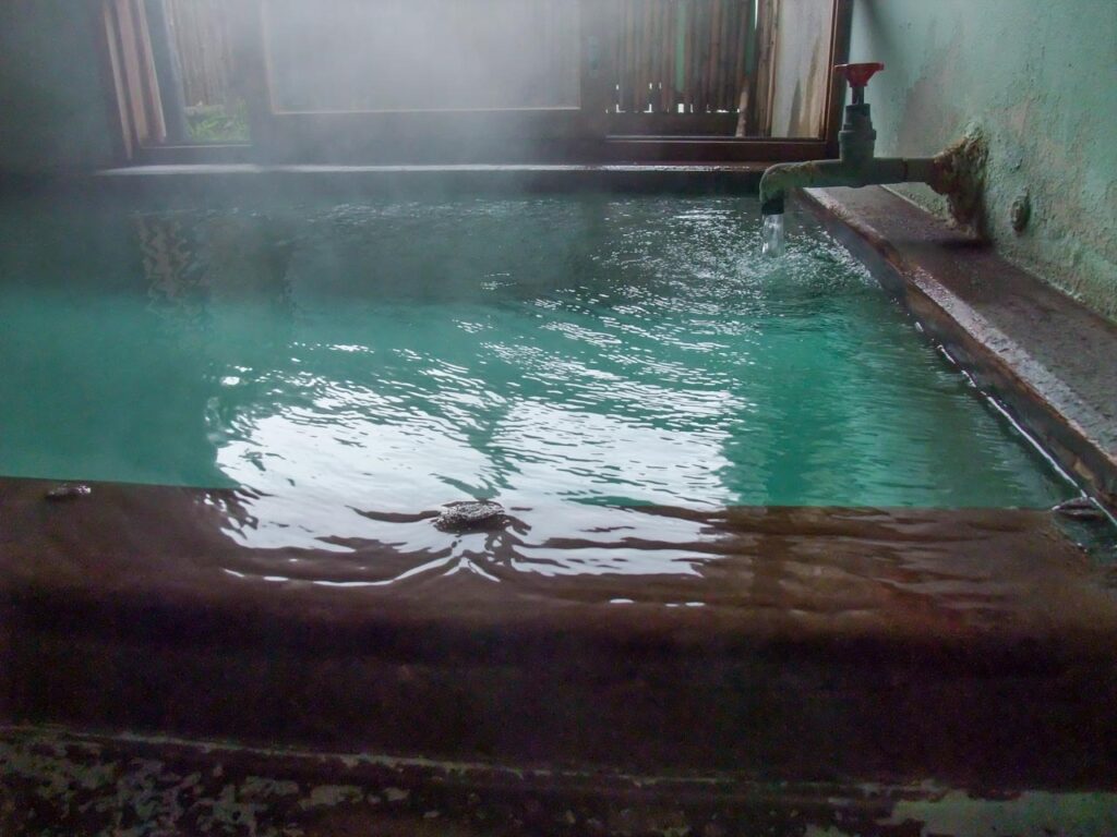 Kobushi no yu ,one of out-baths in Kusatsu onsen,Gunma,Japan