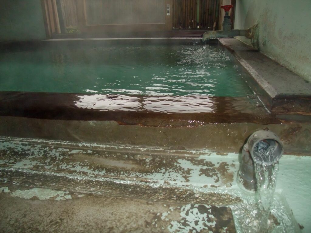 Kobushi no yu ,one of out-baths in Kusatsu onsen,Gunma,Japan