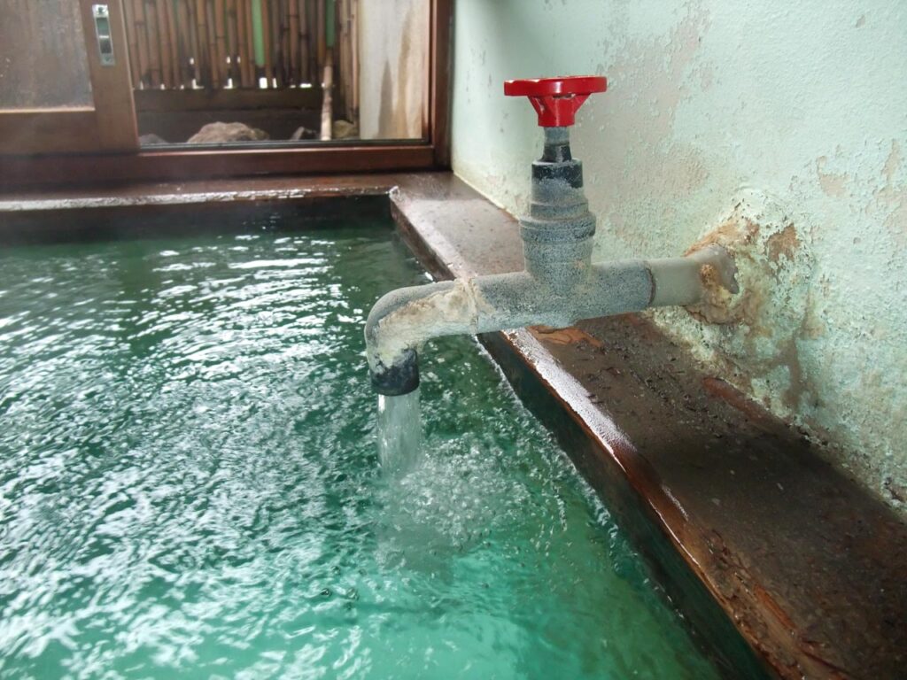 Kobushi no yu ,one of out-baths in Kusatsu onsen,Gunma,Japan