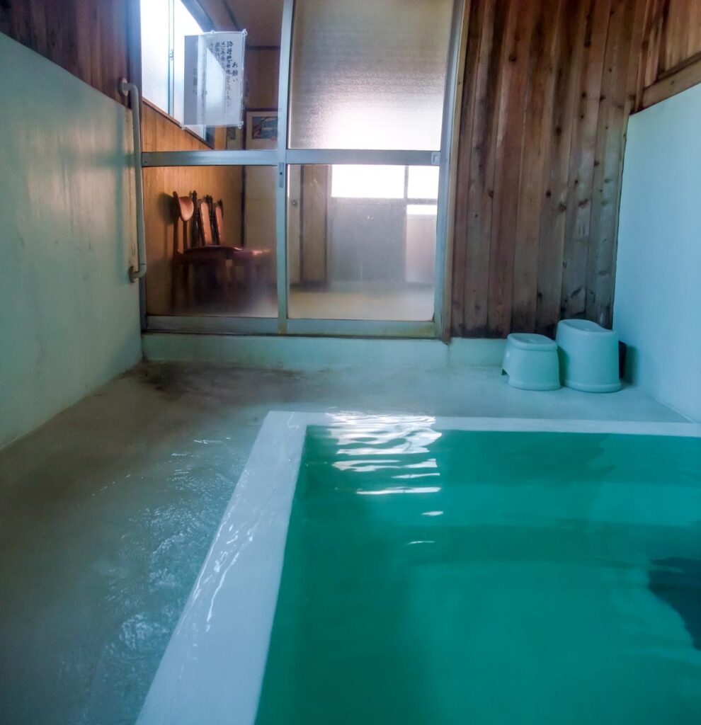 Shirane no yu ,one of the outer baths in kusatsu onsen,gunma,japan